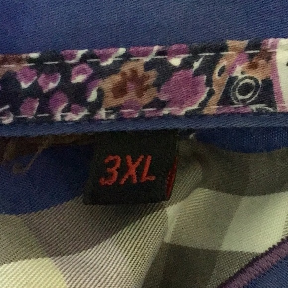 Di Nero multi colour check button front shirt 3XL - Picture 9 of 13